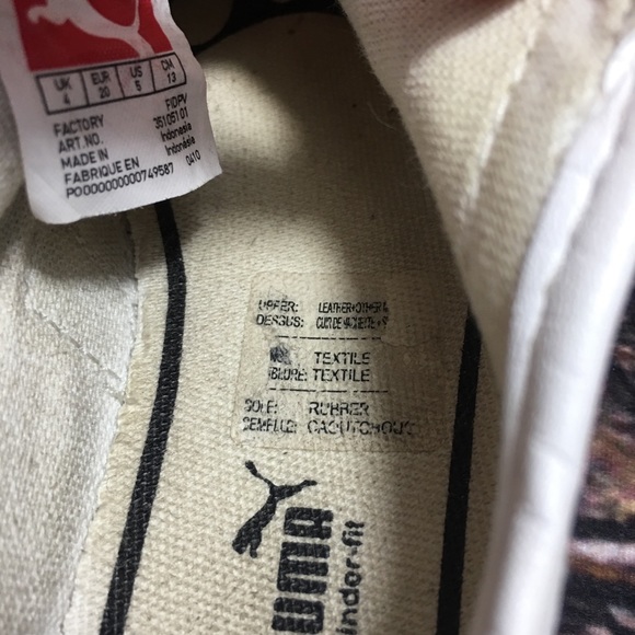 Puma Kinder Fit White Velcro Baby Toddler Sz 5 - Picture 7 of 8